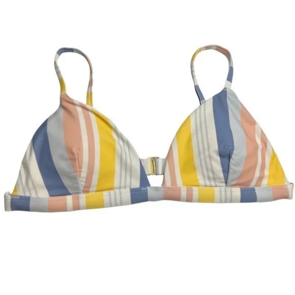 NWT (padded) Hollister Swim Colorful Striped Triangle Bikini (Top Only)